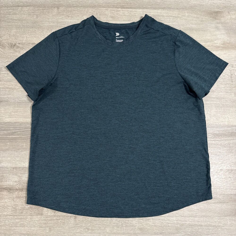 All In Motion Shirt Men’s XL Green Stretch Athletic Recycled Polyester Workout